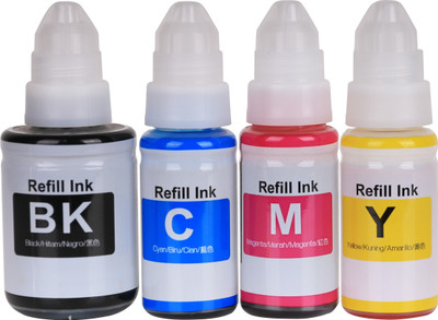RAMKE Ink for Canon PIXMA G1000 G1010 G2000 G2002 G2010 G2012 G3000 G3010 G3012 G4000 Black + Tri Color Combo Pack Ink Bottle