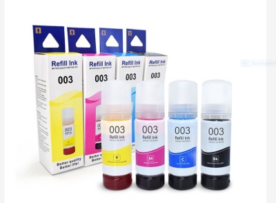 AXEL 001/ 003 Ink for L3110, L3150, L3250, L3116,L3101,L3210,L3215,L3216 Black + Tri Color Combo Pack Ink Bottle