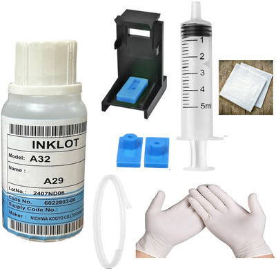 Haedlink Cleaning Solution+Cartridge Nozzle Cleaning kit For All InkTank-Ink Jet Printer Black Ink Toner