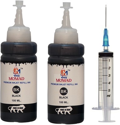 Momad Refill Ink Kit Suitable for HP 802, 805, 678, 680 Cartridge (100ml+1Syringes) Black - Twin Pack Ink Cartridge