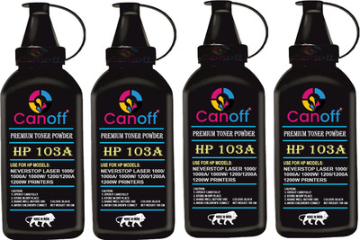 canoff 103A Ultra Dark Toner Powder for HP 110A Toner with HP Laser 108 108a 108w Black Ink Toner Powder