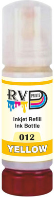 RV Prints 011/012 Refill Ink Bottle|Compatible with Epson Printers-L8180|Leak-Proof | Yellow Ink Bottle
