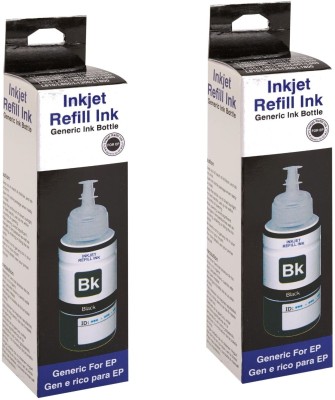 Tack T664 (Pack Of 2) Dye Ink Bottle for Epson Eco Tank Printers L130 , L220 , L310 Black Ink Bottle