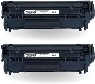 Vevo Toner Cartridge & Ink FX-9 Laser Toner Cartridge | Long Lasting | Crisp Output 6000 Pages Black - Twin Pack Ink Toner