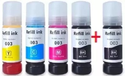 greencom 001 / 003 Ink for L3110, L3150, L3250, ,L3116,L3101,L3210,L3215,L3216, Black + Tri Color Combo Pack Ink Bottle