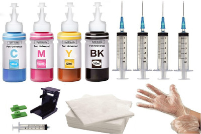 Salty Refill Ink Black + Tri Color Combo Pack Ink Cartridge