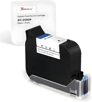 trendvision 2590 (W3T10B) SOLVENT INK CARTRIDGE FOR BARCODE LABEL FOR HAND PRINTER Black Ink Cartridge