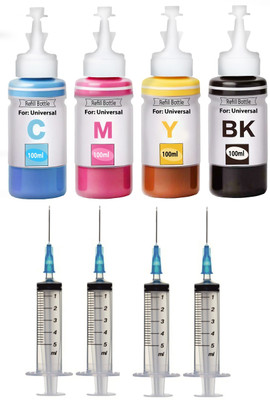 Salty Refill Ink For Use In PIXMA MG2570S Black + Tri Color Combo Pack Ink Cartridge
