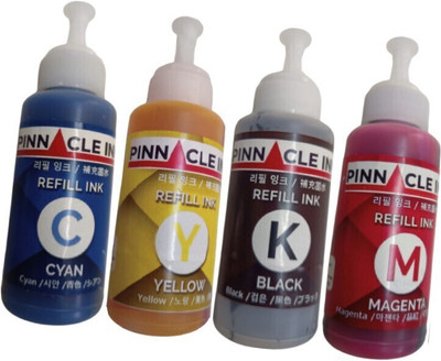 PINNACLE Canon PIXMA MG3670 Refill Ink Tri Colour & Black Black + Tri Color Combo Pack Ink Bottle