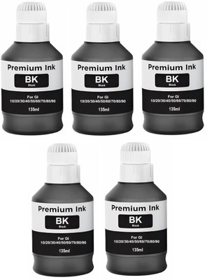 canoff GI-70/71 Refill Ink (5 btl.) Compatible For GM2070, GM4070, G5070,G6070 Printers Black Ink Bottle