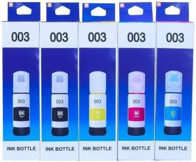 shree shakti 003 Multicolor Ink bottles Set + Black + Tri Color Combo Pack Ink Bottle