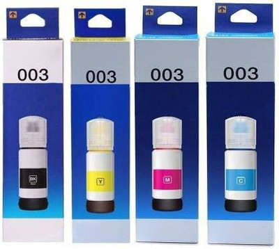 shree shakti Genuine 003 Ink 65ml Black, cyan, magenta, yellow Black + Tri Color Combo Pack Ink Bottle