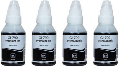 tequo Ink GI 790 Black Pack Of 4 Canon Printer G1000 G1010 G2010 G3010 G4000 G4010 Black Ink Bottle