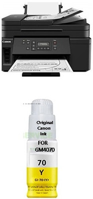 CAANONMEGATANK Original Canon Pixma MegaTank GM4070 All in One Ink tank Monochrome Printer Yellow Ink Bottle