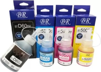 GPN PRINT Refill Ink BT 6000BK / 5000Y/C/M for Compatible in Brother HL T4000DW , DCP - Black + Tri Color Combo Pack Ink Bottle