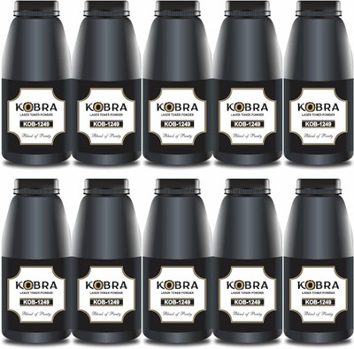 PRODOT Kobra 1249 Compatible with HP 12A, & Canon 303 Toner Cartridges (80g,Pack of 10) Black Ink Toner Powder