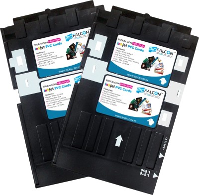 BIGFALCON Premium Inkjet PVC ID Card Tray pack of 2 for Epson L800, L805, L810, L850 Black Ink Cartridge