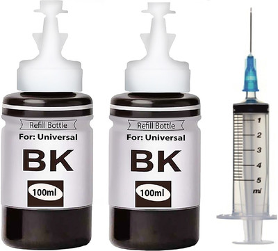 verena 4826 Refill ink Compatible For 805 & 47 Cartridge 100ML + Syringe x 2 Black Ink Bottle