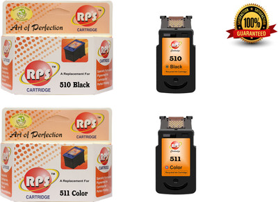 RPS 510 Black + 511 Color Black + Tri Color Combo Pack Ink Cartridge