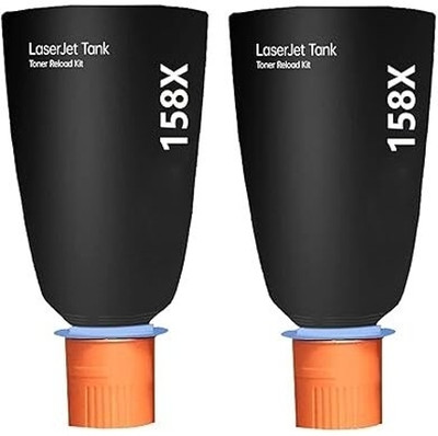 smartprint 158X Toner Reload Kit Compatible for LaserJet Tank Printers (Pack Of 2) Black Ink Toner