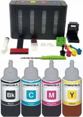 GPN PRINT CISS Ink Tank Kit Universal for Compatible HP, Canon,Brother & Epson Printers Black + Tri Color Combo Pack Ink Cartridge GPN PRINT CISS Ink Tank Kit Universal for Compatible HP, Canon,Brother & Epson Printers Black + Tri Color Combo Pack Ink Cartridge