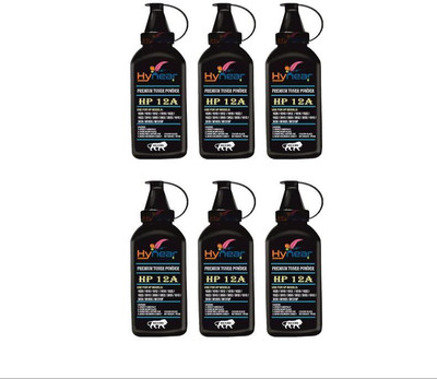 HYNEAR 12A Toner Powder 6pc. For Laserjet 1020,1010,1012,1018,1022, 1022,3015 Black Ink Toner Powder