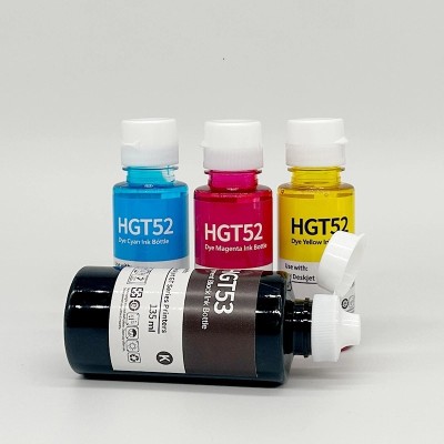 JK Toners GT53xl GT52 Refill Ink Compatible for HP Deskjet GT5810 GT5820 Black + Tri Color Combo Pack Ink Bottle