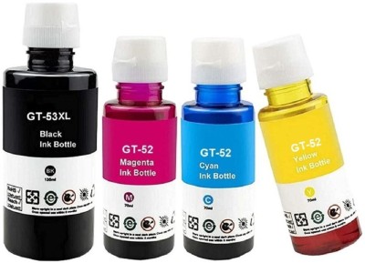 Ang GT 52 & GT 53XL Ink For 5810,5811,5820,5821,310,315,316,319,410,415,416,419 Black + Tri Color Combo Pack Ink Bottle