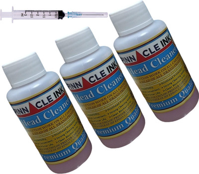 Pinnacle Ink 3 Printer Head Cleaner of Brother Black + Tri Color Combo Pack Ink Bottle