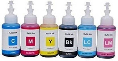 Spherix refill ink epsonL805 Ink tank -6Colors-70 ML Bottle Light Magenta/Cyan,CYMK Black + Tri Color Combo Pack Ink Bottle