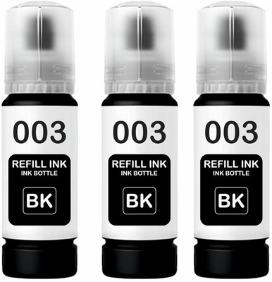Gedi 003 Black Refill Ink for L3110,L3150,L3250,L3252,L3115,L3116 Printer 3PC Black Ink Bottle
