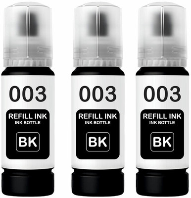 Gedi 003 Black Refill Ink for L3110,L3150,L3250,L3252,L3115,L3116 Printer 3PC Black Ink Bottle