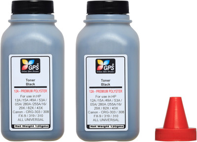GPS Colour Your Dreams Refill for 12A, Q2612A/Canon 303, fx-9 Cartridge 100gm for Laserjet 1010, 1012, Black Ink Toner Powder