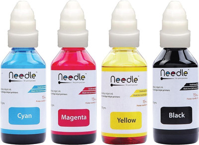 Needle GI790 for CN G1010 G2000 G2002 G2010 G2012 G3000 G3010 G4000 Printer 100 gm each Black + Tri Color Combo Pack Ink Bottle