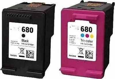 Saswat Enterprises 680 Combo Cartridge for USE in Deskjet Ink , 2138 Printer-Black & Tricolor Black + Tri Color Combo Pack Ink Cartridge