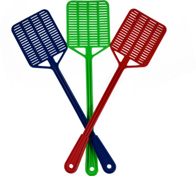 Turtulsgroup Fly Swatter for Cockroach,Mosquito,Flies and centipedes All Instant killar (Many Colour) Pack of-3 Insect Net