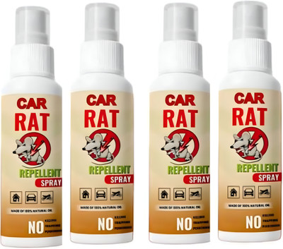 LootZoo Rat Repellent Spray for Car - Effective Protection Against Rodents & Pests(4 x 100 ml)