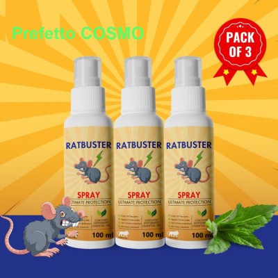 Prefetto COSMO Rat Buster Spray: Protect Your Home from Rodent Attacks(3 x 100 ml)