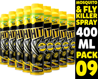 Hit Flying Insect Killer - Mosquito & Fly Killer Spray(9 x 400 ml)