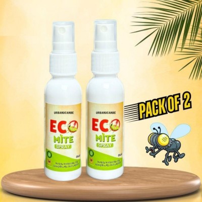 URBANUCANBE Eco Mite Spray Safe, Effective and Eco-Friendly Pest Control (2 x 50ml)(2 x 50 ml)