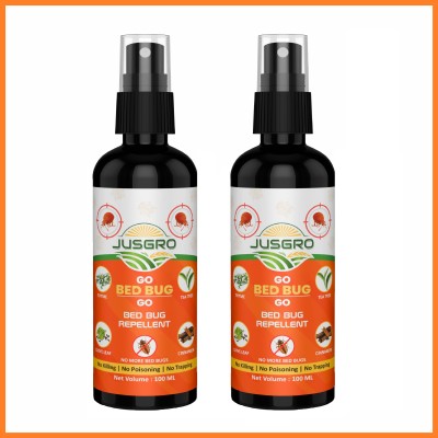 JusGro Bed Bug Killer Spray-Natural Bed Bug Repellent, Instant Action (100 ml)(2 x 1 Units)