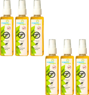Organic Magic Mosquito Repellent Spray Pack of 6(6 x 100 ml)