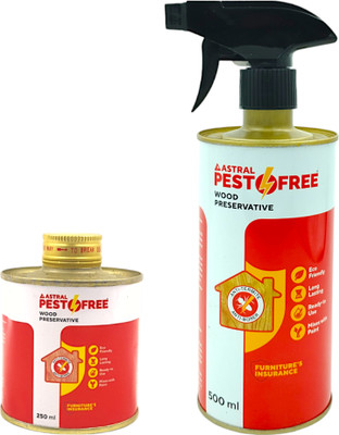 Pestofree Wood Protector Termite Killer 500ml Spray + 250ml Refill + Masking Tape - 3 Pcs(2 x 375 ml)