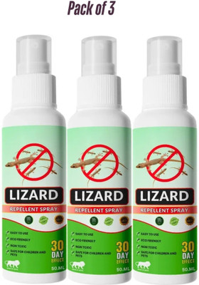 PHIZLLER Plant-Based Lizard Repellent Spray | Safe for Kids and Offices(3 x 50 ml)