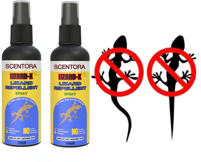 SCENTORA Lizard Repellent Spray, Pure Herbal For Home(2 x 100 ml)