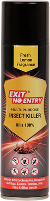 Exit No Entry Multi-Purpose Insect Repellant | Fresh Lemon Fragrance | Almost all Insects(200 ml)