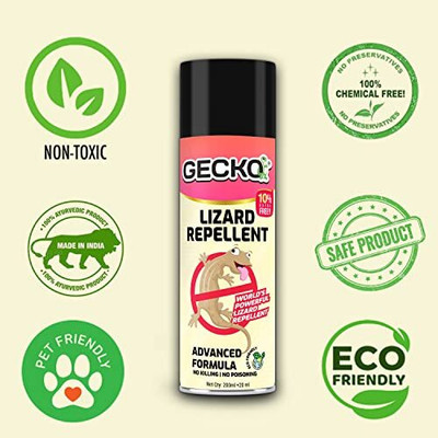 gecko Aerosol Based Lizard Spray| Herbal Repellent Spray| Eco-Friendly & Biodegradable(2 x 110 ml)
