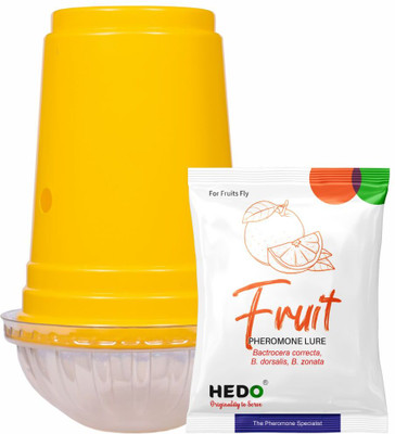 HEDO Fruit Fly Lure with Yellow IPM Trap for all Fruits Pack Of 2(2 x 1 Units)