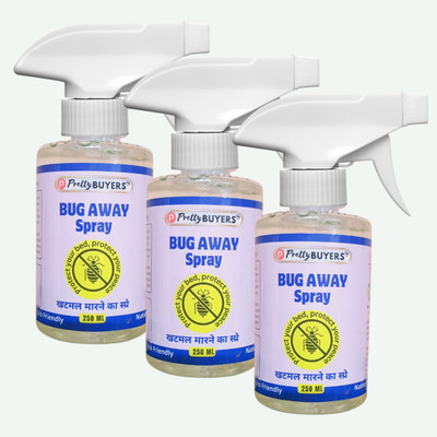 PrettyBUYERS Organic Bedbug Repellent Spray | Khatmal Marne Ki Dawai(3 x 250 ml)