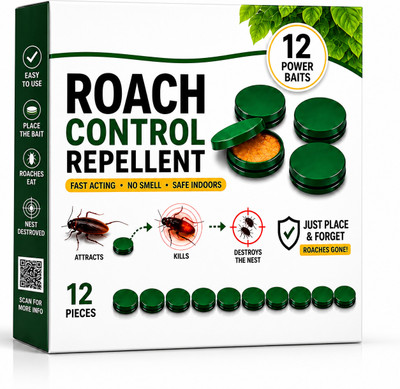 kalarth Natural Cockroach Repellent for Home Indoor&Outdoor Strong Roach Bait Killer Gel(12 Units)